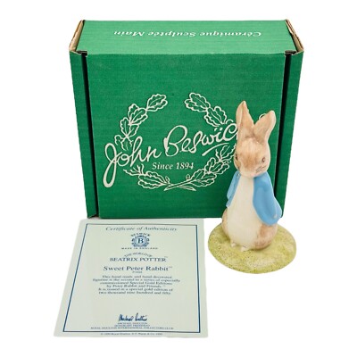 Beswick Beatrix Potter Sweet Peter Rabbit Figurine Gold LE #1304/2450 BOX RARE