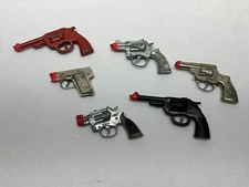 Lot Of 6 Antique / Vintage Metal Toy Cap Guns Hubley, Dick Trooper, Wyandotte