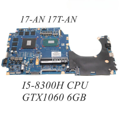 For HP OMEN 17-AN 17T-AN Laptop Motherboard i5-8300H CPU GTX1060 6GB DAG3BEMBCD0