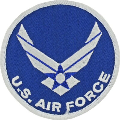 AIR FORCE SYMBOL II Embroidered Shoulder Patch (Hook & Loop) 3-1/2'' (0519V)