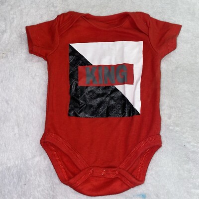 Infant Baby Bodysuit 0-3 M Mini Fresh Premium King Outfit Casual Comfortable
