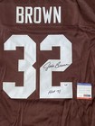 JIM BROWN AUTOGRAPHED/SIGNED CLEVELAND BROWNS Custom Jersey PSA/DNA Certefied