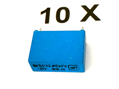42nF, 0,042uF, (evt.Ersatz f. 47nF )630V-,300V~ 3,5%,RM22,5,ROE,KP1836, 10 Stück