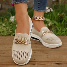 Womens Flat Loafers Trainers Pumps Slip On Casual Ladies Comfort Shoes Size3-8