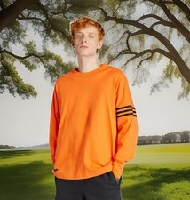 Adidas Originals Adicolor Neuclassics L/S Shirt - Mens Semi Impact Orange, Sz L