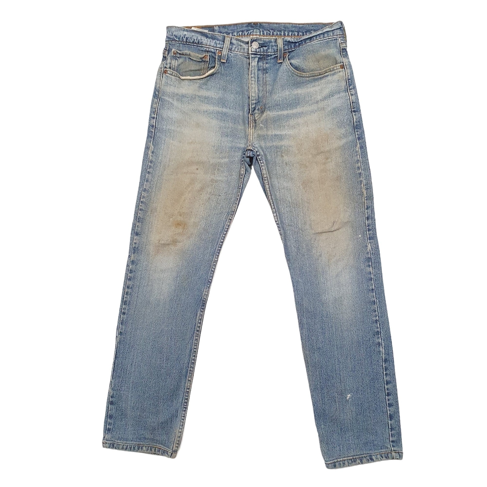 LEVIS 502 Jeans Regular Taper Fit Blue Denim Trousers Mens W32 L28 image 2