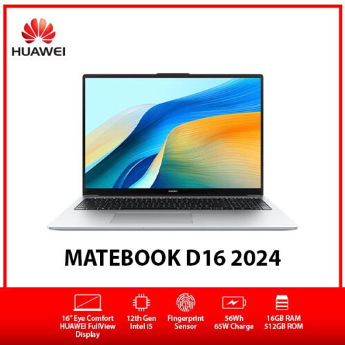 Huawei MateBook D 16 2024 12th i5 GLOBAL Ver. Windows 11 PC Laptop - 16GB+512GB - Picture 1 of 10