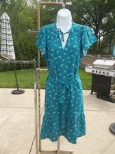 NWOT ANN TAYLOR TURQUOISE FLORAL PRINT DRESS S