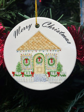Handmade ceramic Christmas ornament