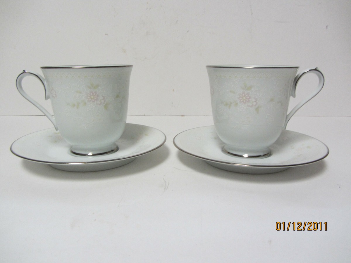 Noritake - カップ 2 VINTAGE NORITAKE #2752 TEMPTATION PATTERN TEA CUPS AND