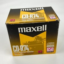 New Maxell CD-R74 CD Recordable 650 MB Megabyte 74 Minute Run Time - 10 Pack