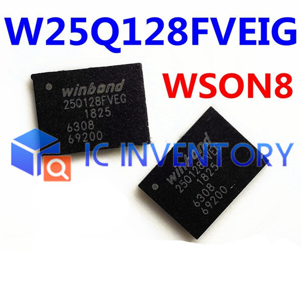 10 Pezzi W25Q128FVEG W25Q128FVEIG Memoria Flash WSON8 - IC Nuovi Smw