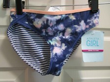 ATHLETA GIRL TIDE DYE REVERSIBLE BIKINI SWIMSUIT BOTTOMS SIZE MEDIUM/ 8-10 NEW