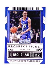 2020 Panini Contenders Draft Picks Shai Gilgeous-Alexander Wildcats #22