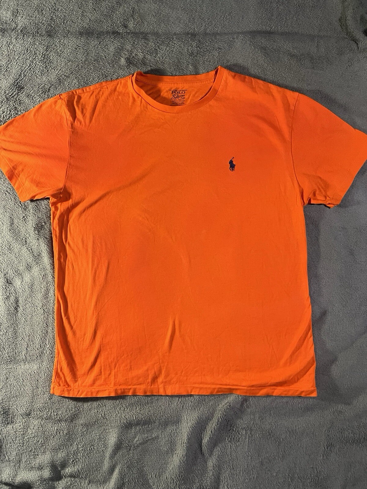 Ralph Lauren Men's M Orange Short Sleeve Crew Neck Polo Shirt