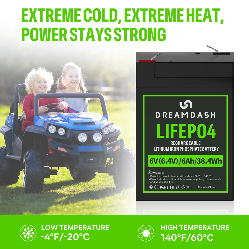 6V 6Ah LiFePO4 AKKU Lithium-Eisenphosphat-Batterie für Notlichtlaternen, Kind - Bild 2 von 4