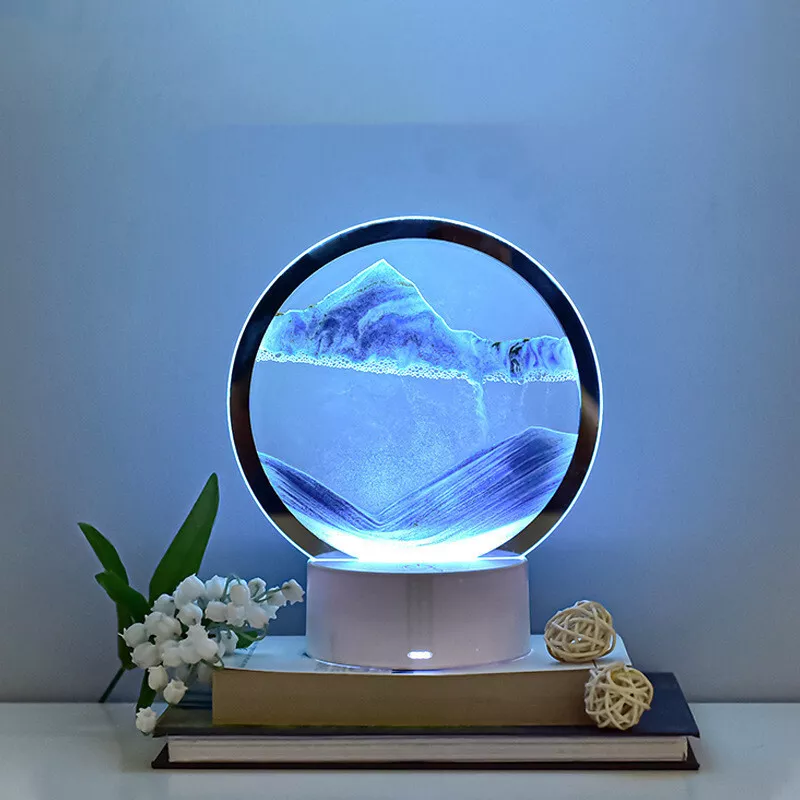 Creative 3D Quicksand Table Lamp Bedside Living room Universal Abstract Calming