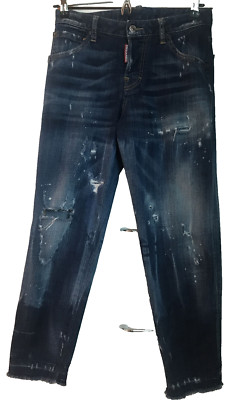 Authentic Dsquared2 Skinny Distress Stretchy Cropped Jean Size 36 / S
