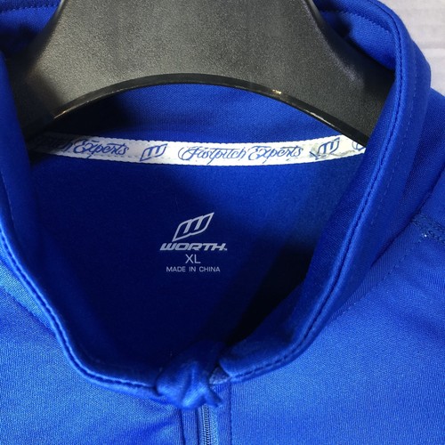 Worth Fastpitch Experts Women’s Size XL 1/4 Zip Blue Fleece Pullover Softball - Picture 3 of 7