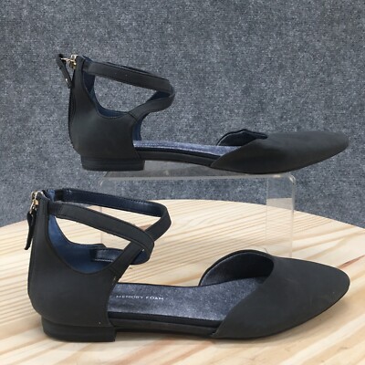 Scholls Shoes Womens M Adjustify Strappy Black Ankle Strap Pointed  Toe