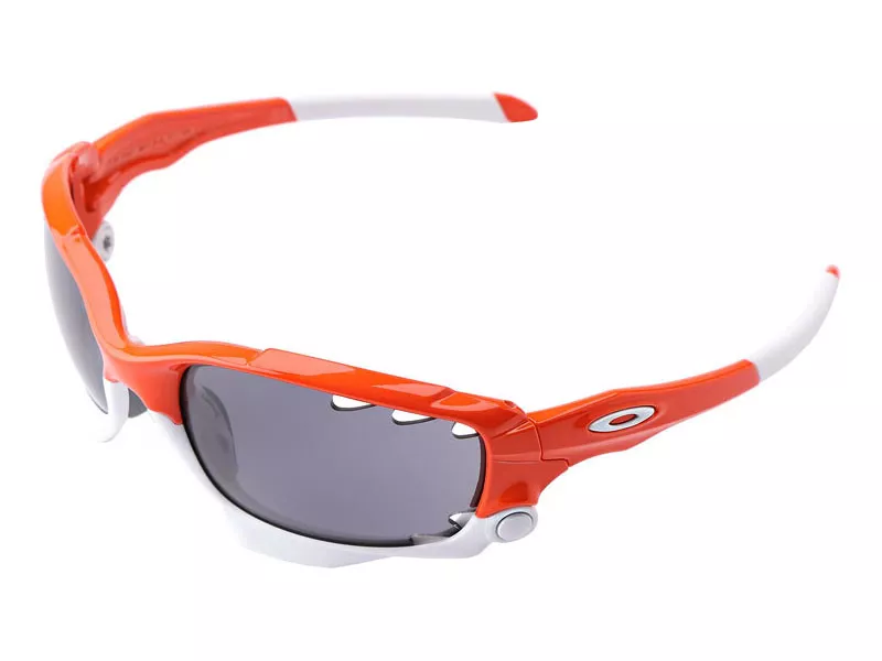 White and top orange oakley sunglasses