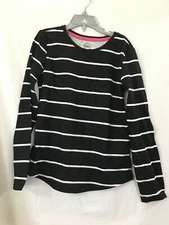 New Wonder Nation Stripe T Shirt Top Shirt Girls Long Sleeve Black White U pick