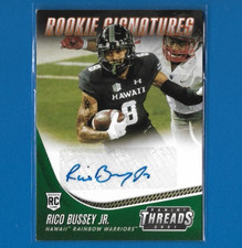 2021 Chronicles Draft Picks Threads Orange Rico Bussey Jr AUTO RC Hawaii #TS-RBJ
