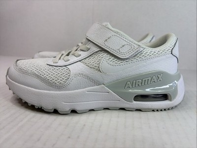 Nike Air Max System Pure White Platinum Sneaker Size  3Y  No Box