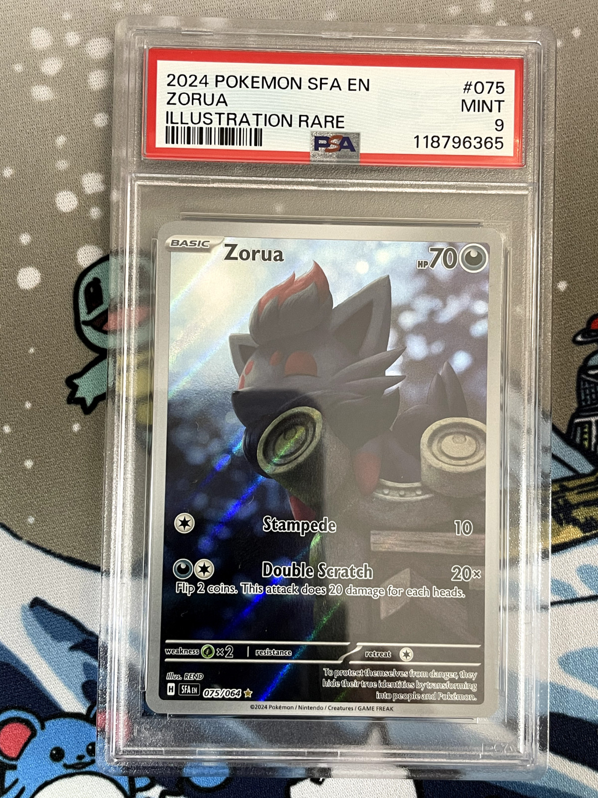 Zorua 075/064 Sv: Shrouded Fable Holo PSA 9
