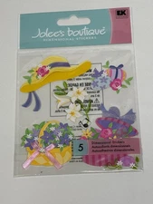 Jolee's Boutique Easter Hatboxes Dimensional Stickers 5 Pcs