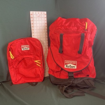 Vintage Marlboro Adventure Team 2pc Hiking Bag Backpack
