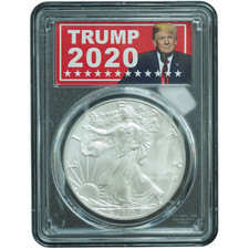 Trump 2020 Silver Eagle PCGS MS69 *JE