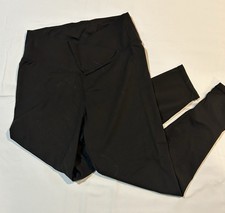 Black Solid Ankle Leggings for Women Regular Size