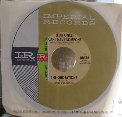THE QUOTATIONS Havin' A Good Time (With My Baby) US Imperial Promo Northern Soul