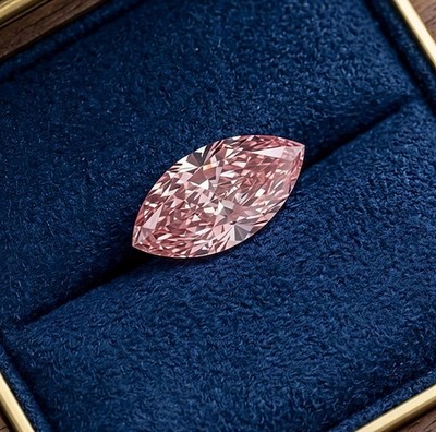 1.50CT Fancy Pink Color Marquise Cut VVS1 Diamond Premium Quality 6x12 MM gems