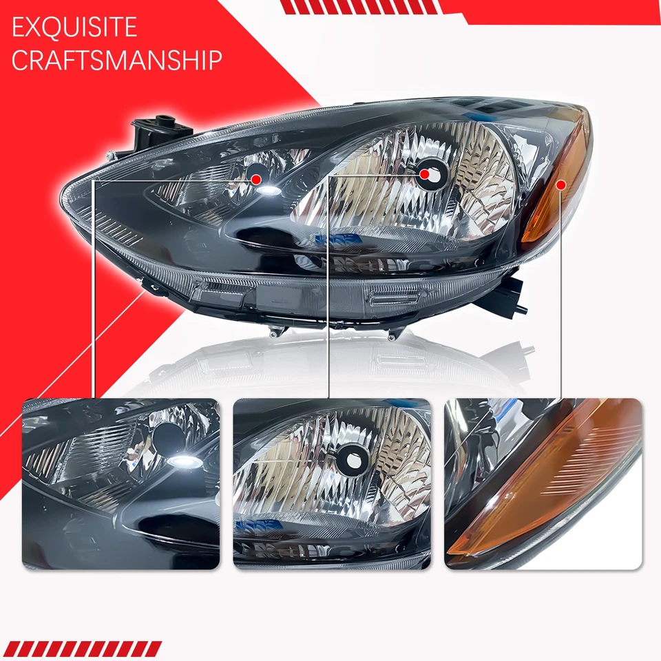 Halogen Headlight For 2011-2014 Mazda 2Driver&Passenger Side Headlamp (L+R) - Image 4 of 4