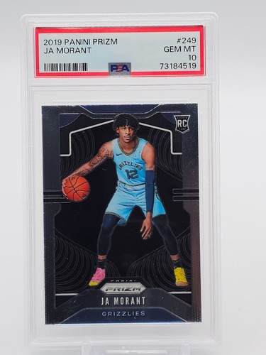 JA MORANT 2019-20 PANINI PRIZM BASKETBALL ROOKIE RC #249 GRIZZLIES PSA 10 Q8094