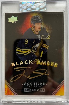 2019-20 Upper Deck Clear Cut - Jack Eichel Black Amber Autograph Buffalo Sabres