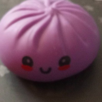 Purple Kawaii Dumpling Squishy Foam Squeeze Ball Stress Reliever Toy