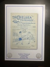 1923-24 Amateurs v Professionals FA Charity Shield Programme PRINT