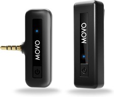 Movo Wireless Mini Camera Microphone for Video Recording- 2.4Ghz Wireless Transm
