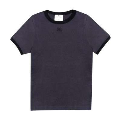 Courreges Logo Kontrast Ringer Damen T-Shirt B155 146392152