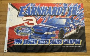 NASCAR DALE EARNHARDT JR # 3 28 X 44 BUSCH CHAMP 1998 FLAG WITH GROMMETS Banner