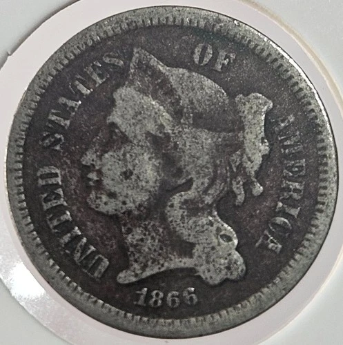 1866-P Three Cent Nickel — photo from another recent sale