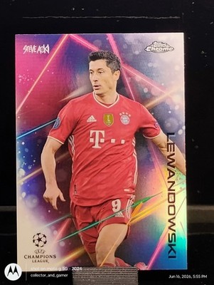 2021 Topps Chrome Steve Aoki Neon Lazers Refractor #NL9 Robert Lewandowski