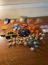 Cupcake Picks Vintage Toppers for Crafts Assorted Lot SH29