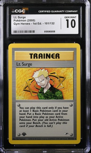Lt. Surge (1st Edition) graded CGC 10 for sale on eBay