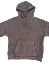 American Eagle Sherpa Fuzzy Blush Purple Hoodie Women  s Medium Soft Cozy