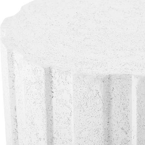 Uttermost 50198 Jane 16" Diameter Concrete Table - White - Picture 2 of 4