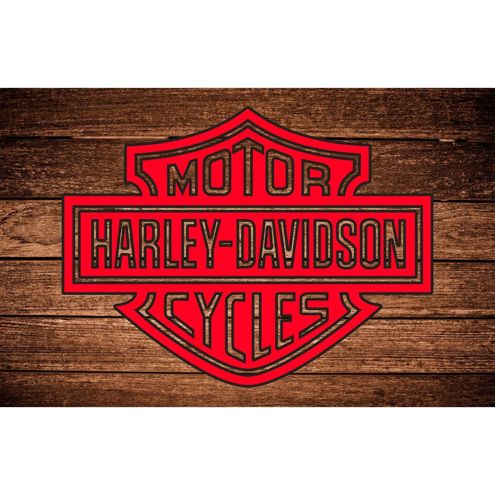 Harley Custom Biker Rug, Motorcycle Themed Floor Mat for Riders